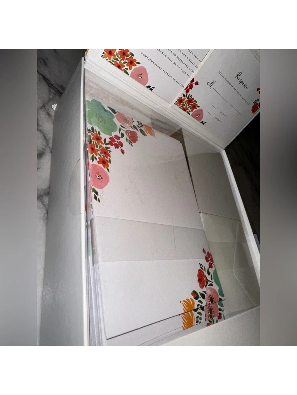 NEW Customizable Wedding Invitation & RSVP & Direction & Envelopes 30 Sets 180pc